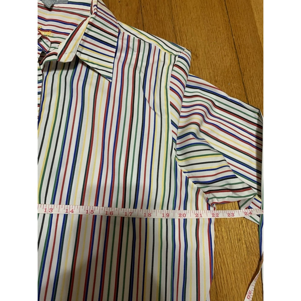 Foxcroft Women's Button Up Shirt Long Sleeve Wrinkle Free Classic Fit 16 Stripe - Picture 4 of 11